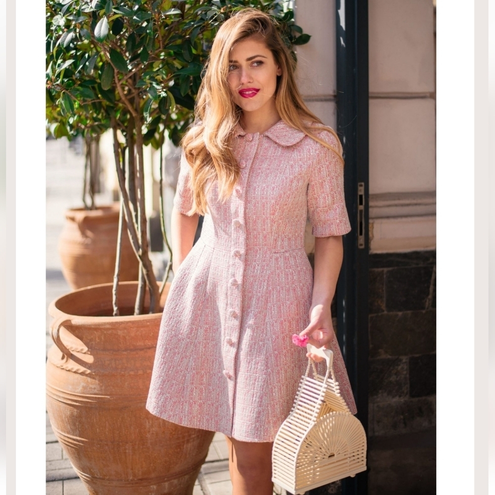 Gal Meets Glam Clarissa Tweed Mini Dress